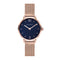 Montre Sailor Line Modest Blue Lagoon Or Rosé Bande Mesh - PRECIOVS