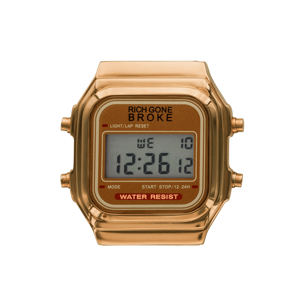 Boîtier de montre RICH GONE BROKE Gold Digital - PRECIOVS
