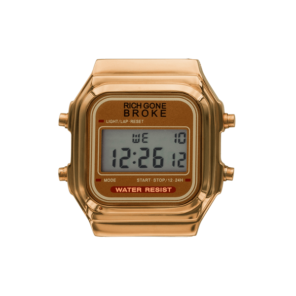 Boîtier de montre RICH GONE BROKE Gold Digital - PRECIOVS