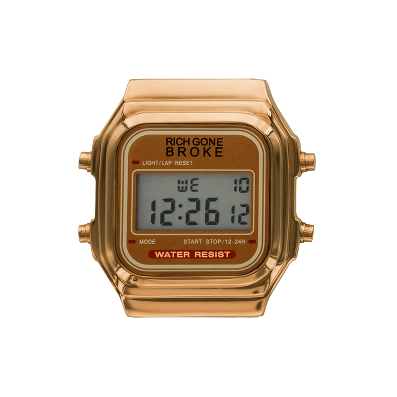 Boîtier de montre RICH GONE BROKE Gold Digital - PRECIOVS