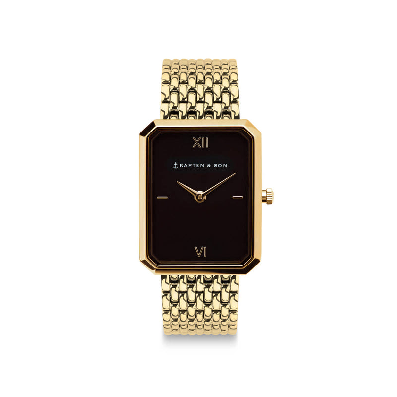 Montre Kapten & Son Grace Gold Black Woven Steel - PRECIOVS