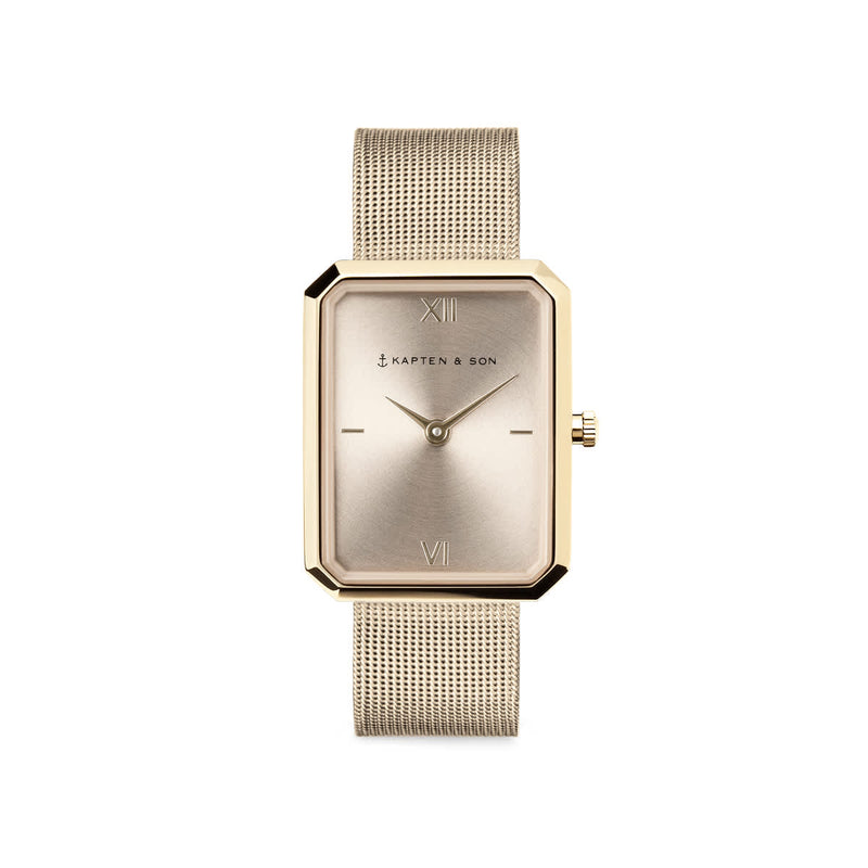 Montre Kapten & Son Grace Light Gold Cream Mesh - PRECIOVS