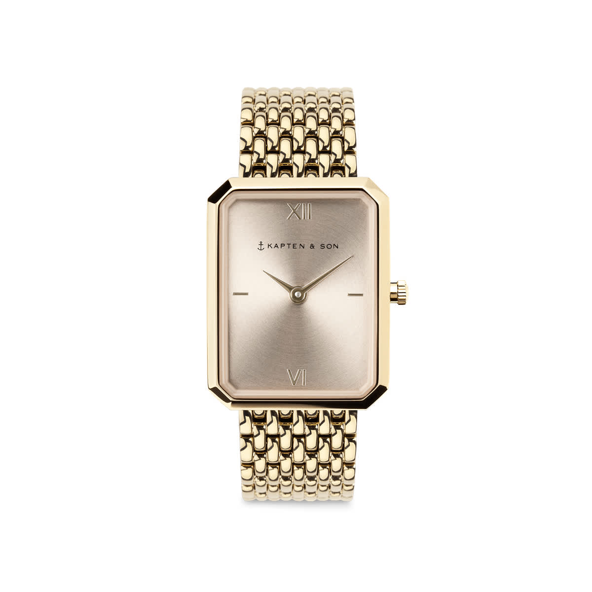 Montre Kapten & Son Grace Light Gold Cream Woven Steel - PRECIOVS