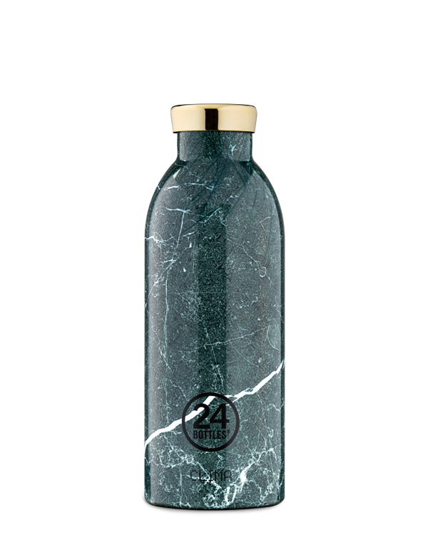 Bouteille réutilisable 24Bottles Clima Bottle Green Marble 500ml - PRECIOVS