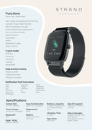 Montre connectée STRAND Smartwatch by Obaku Noir/Noir Mesh BBMB - PRECIOVS
