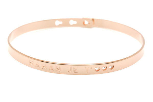 Bracelet Jonc MYA BAY Bay Line "MAMAN JE T'<3 <3 <3" JC-21.P - PRECIOVS