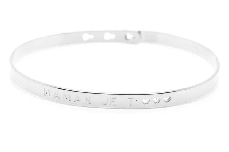 Bracelet Jonc MYA BAY Bay Line "MAMAN JE T'<3 <3 <3" JC-21.S - PRECIOVS