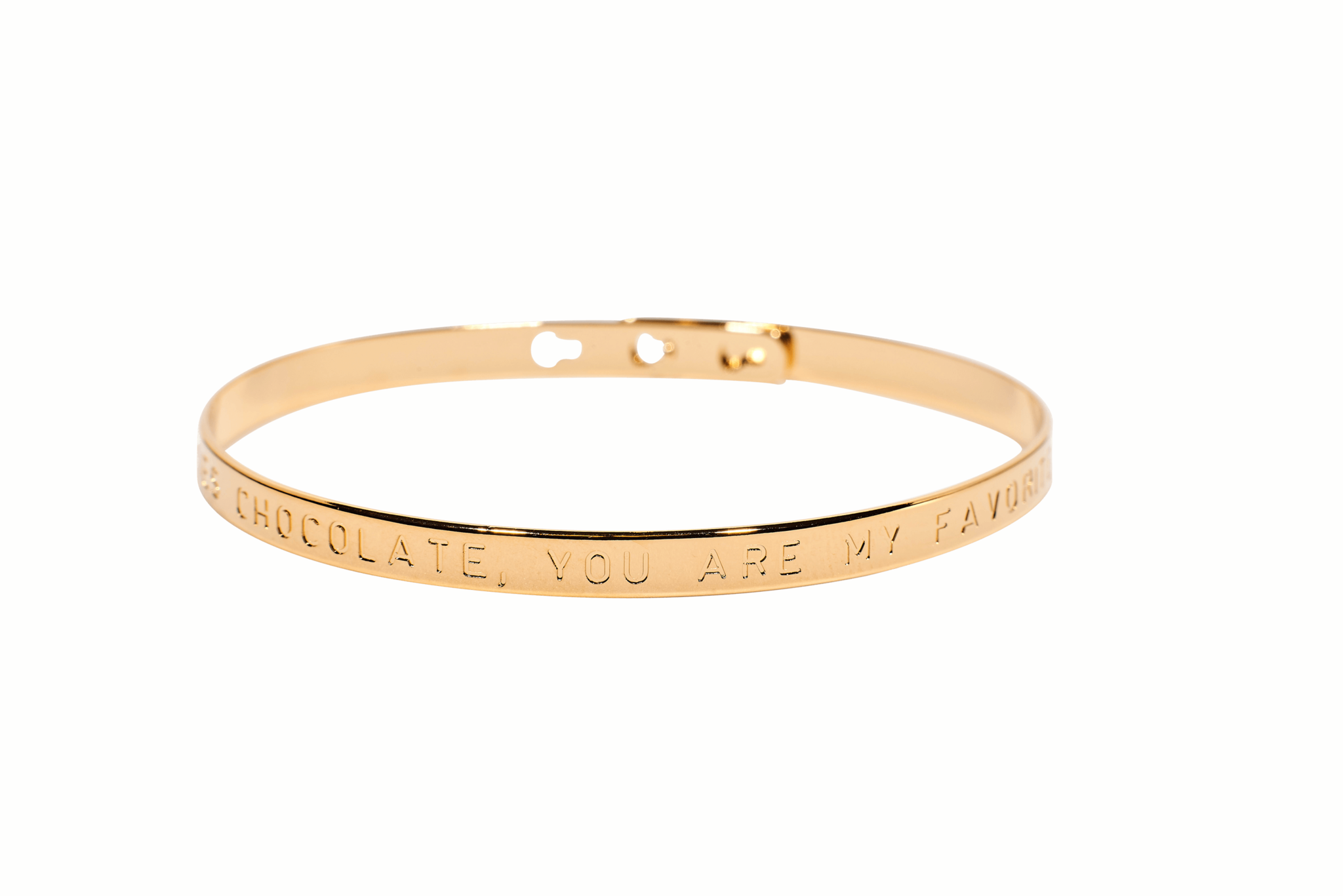 Bracelet Jonc MYA BAY Bay Line "Besides chocolate, you are my favorite!" JC-22 G - PRECIOVS