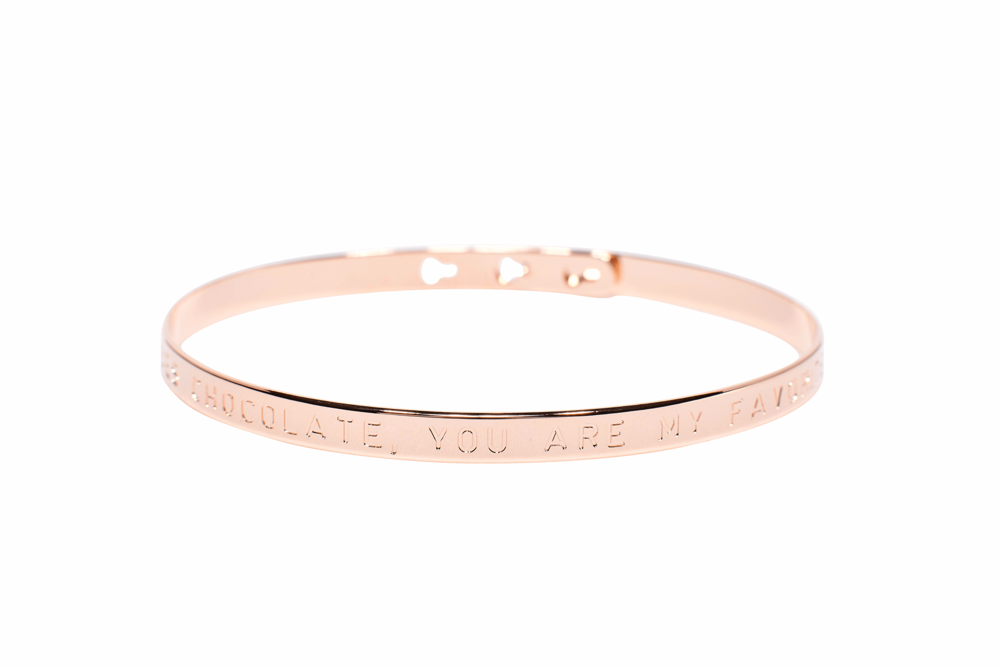 Bracelet Jonc MYA BAY Bay Line "Besides chocolate, you are my favorite!" JC-22 P - PRECIOVS