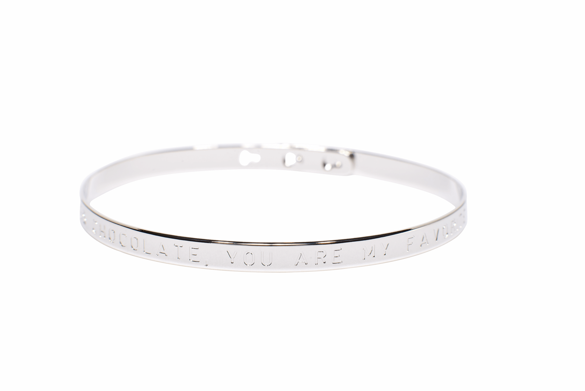Bracelet Jonc MYA BAY Bay Line "Besides chocolate, you are my favorite!" JC-22 S - PRECIOVS