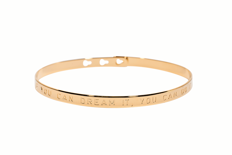 Bracelet Jonc MYA BAY Bay Line "If you can dream it, you can do it" JC-23 G - PRECIOVS