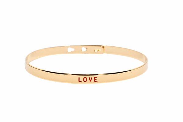 Bracelet Jonc MYA BAY Painting "Love" rouge JC-25 G - PRECIOVS