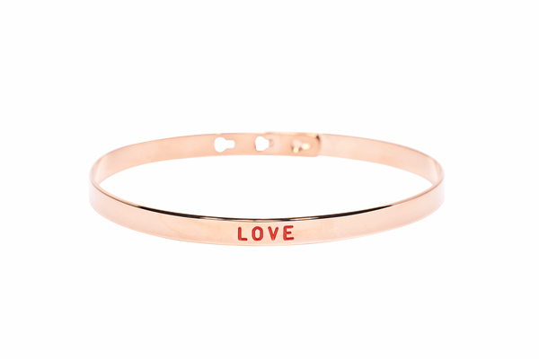 Bracelet Jonc MYA BAY Painting "Love" rouge JC-25 P - PRECIOVS