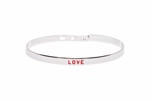 Bracelet Jonc MYA BAY Painting "Love" rouge JC-25 S - PRECIOVS