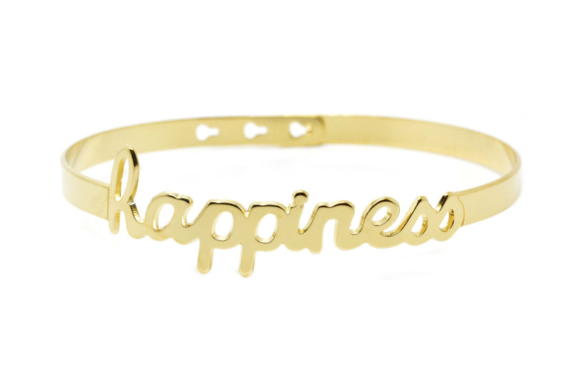 Bracelet Jonc MYA BAY My Words "Happiness" script JC-43 G - PRECIOVS