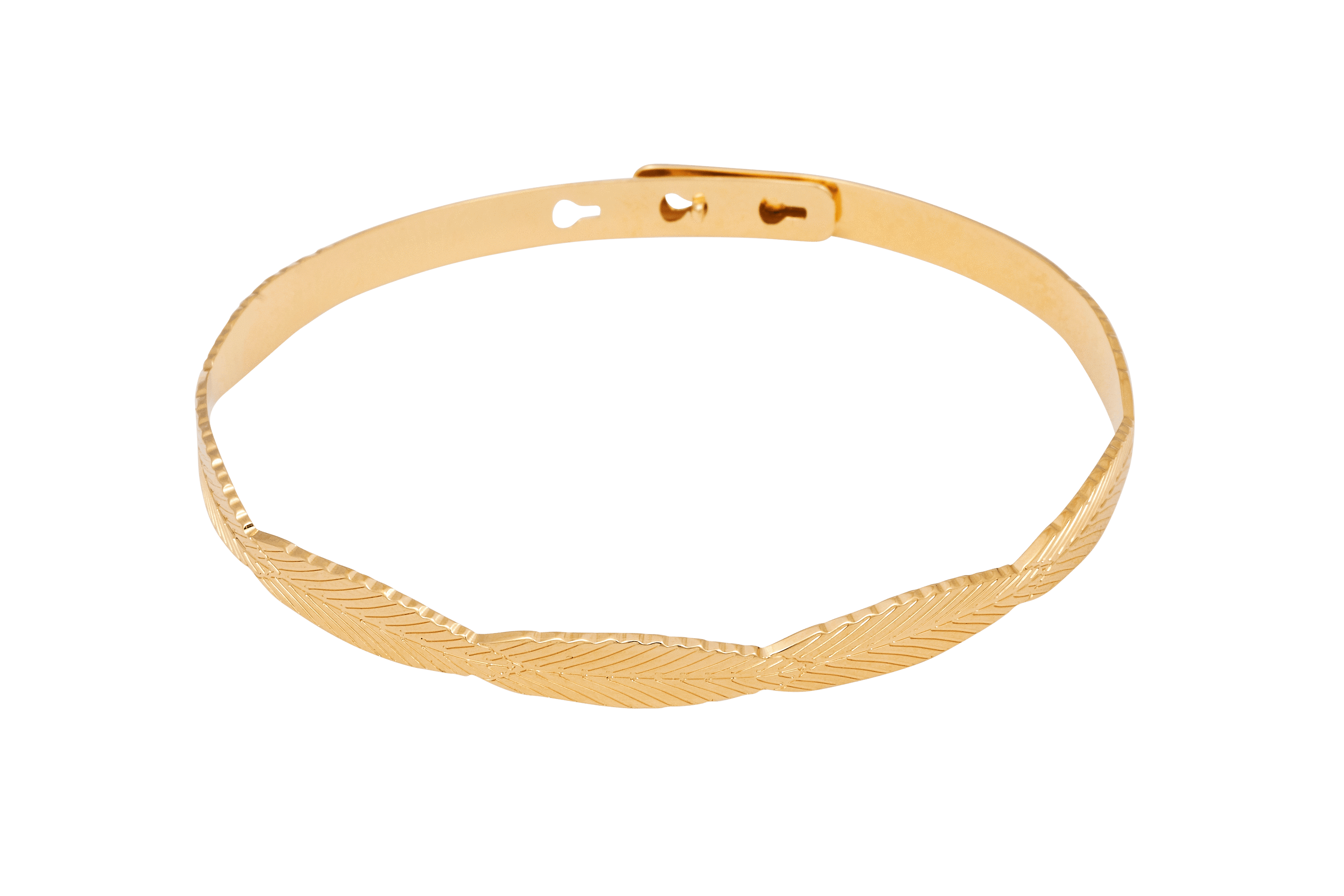 Bracelet MYA BAY Jonc multi-feuilles JC-FE-01.G - PRECIOVS