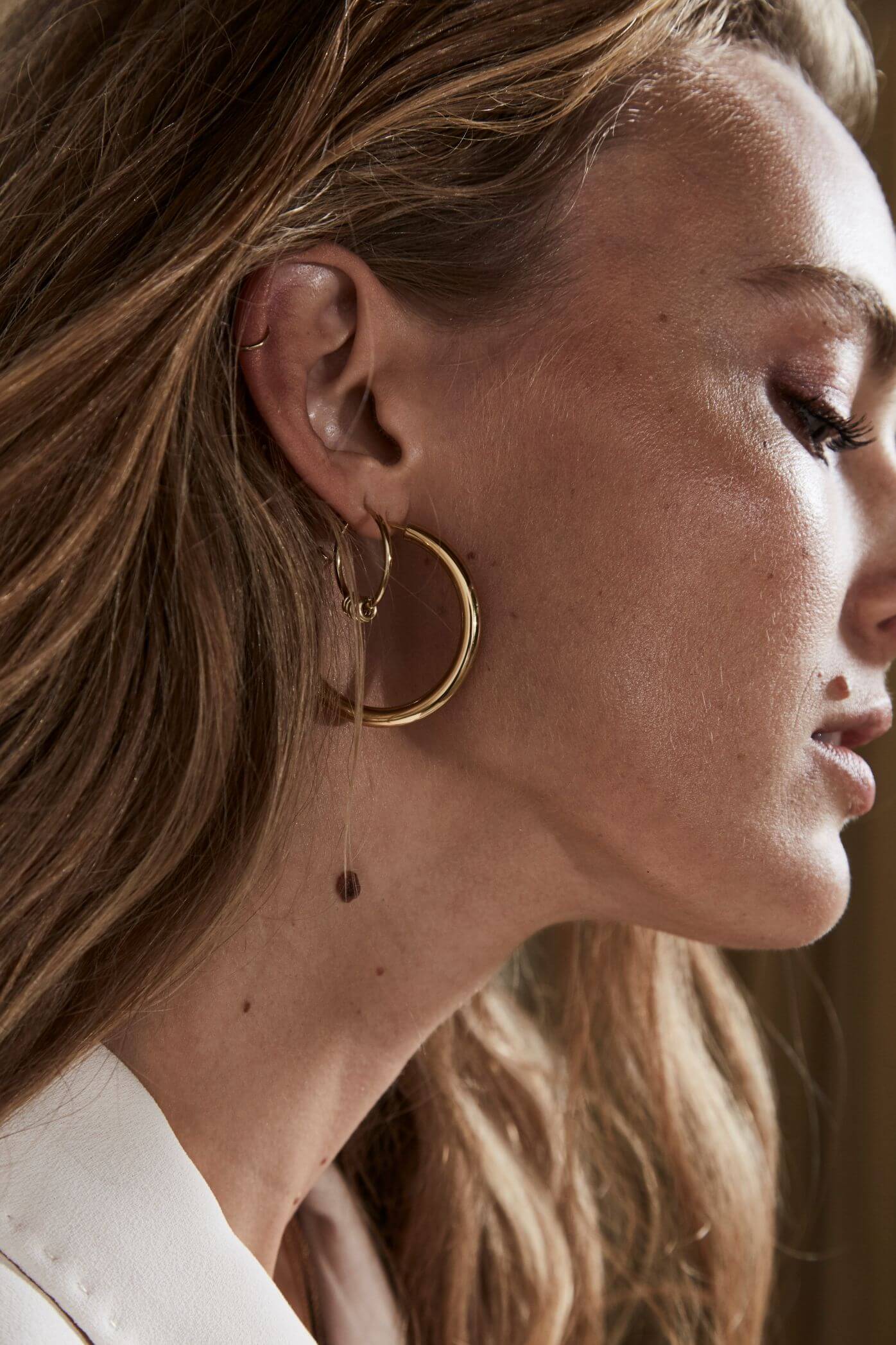 Boucles d'oreilles Rosefield Iggy Anneaux Classiques Larges Gold JCHBG-J081 - PRECIOVS