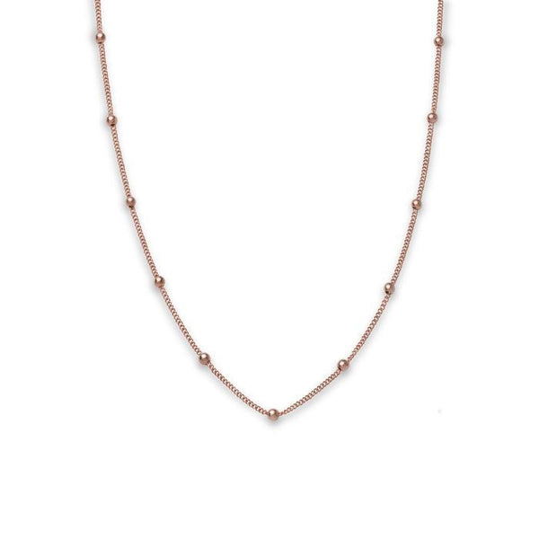 Collier Rosefield Iggy Ras du coup pointillé Rosegold JDCHR-J058 - PRECIOVS