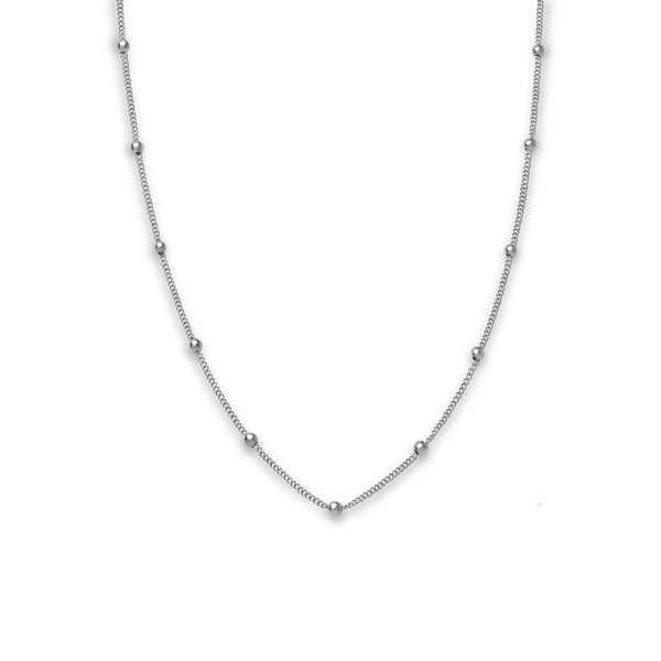 Collier Rosefield Iggy Ras du coup pointillé Silver JDCHS-J059 - PRECIOVS