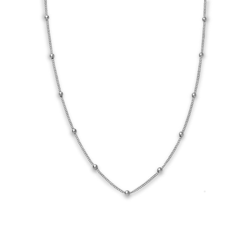 Collier Rosefield Iggy Ras du coup pointillé Silver JDCHS-J059 - PRECIOVS