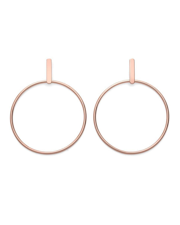 Boucles d'oreilles Rosefield Iggy Anneaux Barre Rosegold JHBER-J072 - PRECIOVS