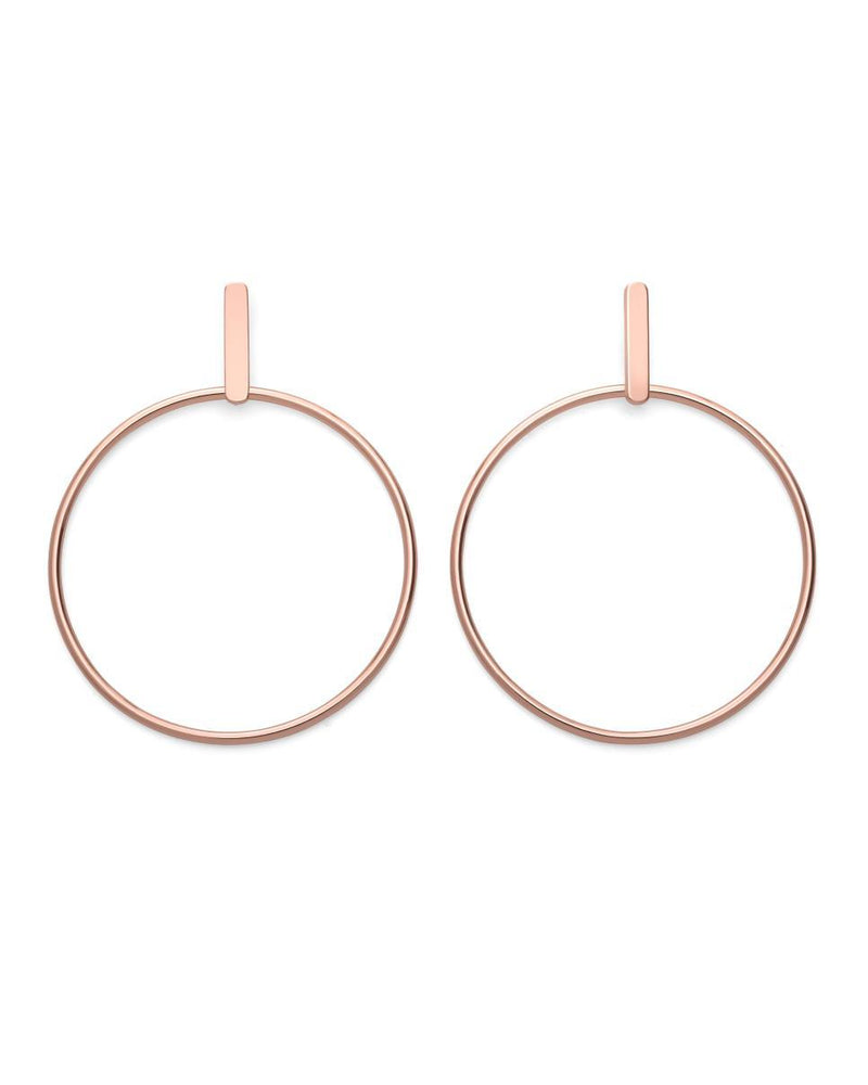 Boucles d'oreilles Rosefield Iggy Anneaux Barre Rosegold JHBER-J072 - PRECIOVS