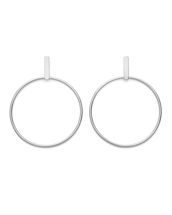 Boucles d'oreilles Rosefield Iggy Anneaux Barre Silver JHBES-J073 - PRECIOVS