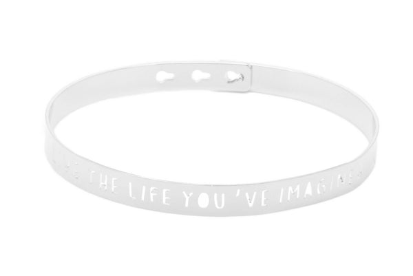 Bracelet Jonc MYA BAY Pop Line "LIVE THE LIFE YOU IMAGINED" jonc LARGE JL-14.S - PRECIOVS