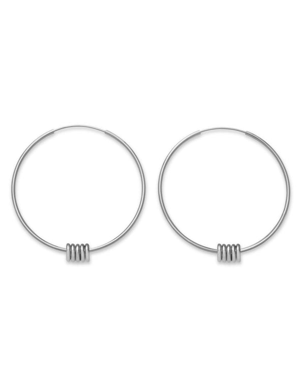 Boucles d'oreilles Rosefield Iggy Anneaux Spring Larges Silver JSHLS-J068 - PRECIOVS