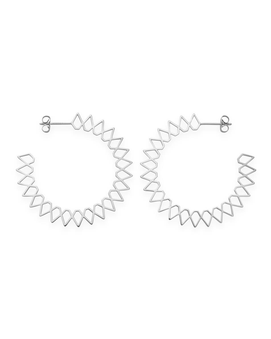 Boucles d'oreilles Rosefield Iggy Anneaux Spike Silver JSPHS-J064 - PRECIOVS