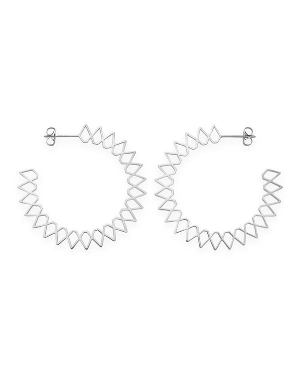 Boucles d'oreilles Rosefield Iggy Anneaux Spike Silver JSPHS-J064 - PRECIOVS