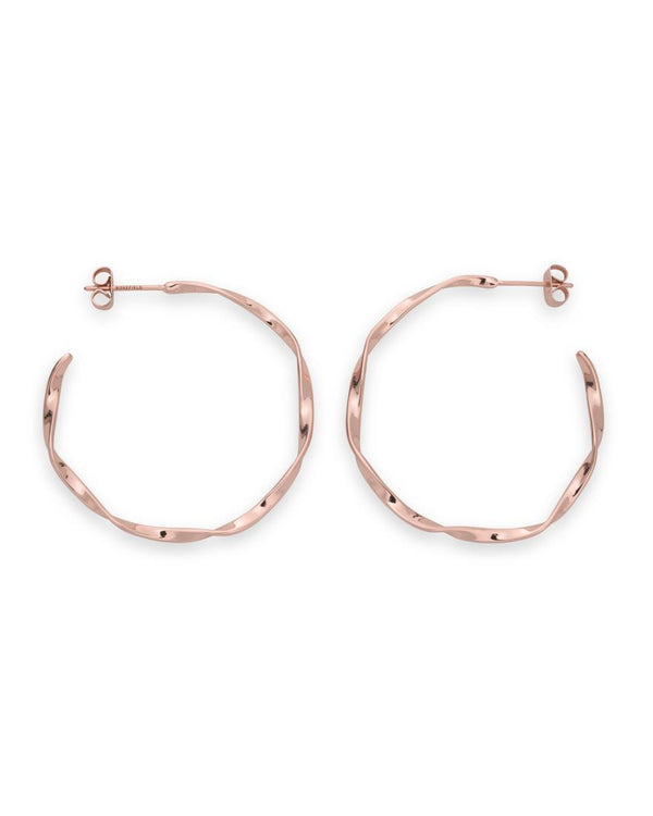 Boucles d'oreilles Rosefield Iggy Anneaux Torsadés Rose Gold JTWHR-J094 - PRECIOVS