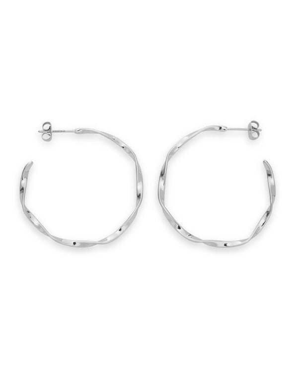 Boucles d'oreilles Rosefield Iggy Anneaux Torsadés Argent JTWHS-J095 - PRECIOVS