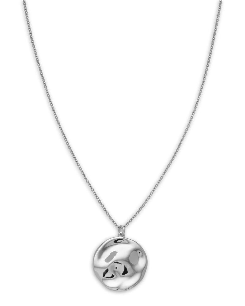 Collier Rosefield Iggy avec médaillon à relief Silver JTXCS-J080 - PRECIOVS