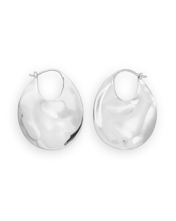 Boucles d'oreilles Rosefield Iggy Anneaux à relief Silver JTXHS-J092 - PRECIOVS