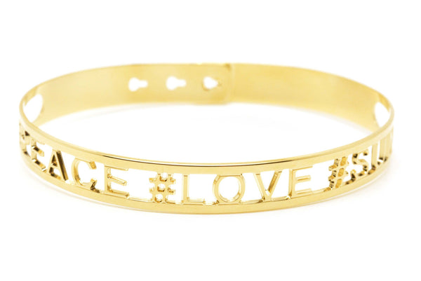 Bracelet Jonc MYA BAY Context PEACE LOVE SUN context JX-04.G - PRECIOVS
