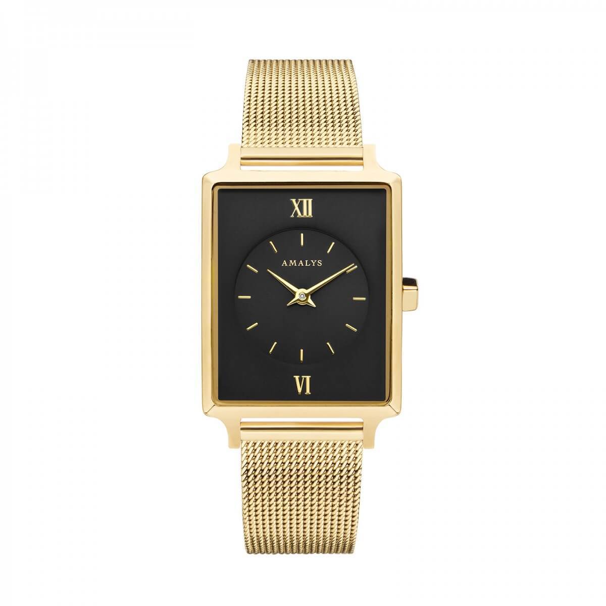 Montre Amalys Josie Mesh Gold/Black - PRECIOVS