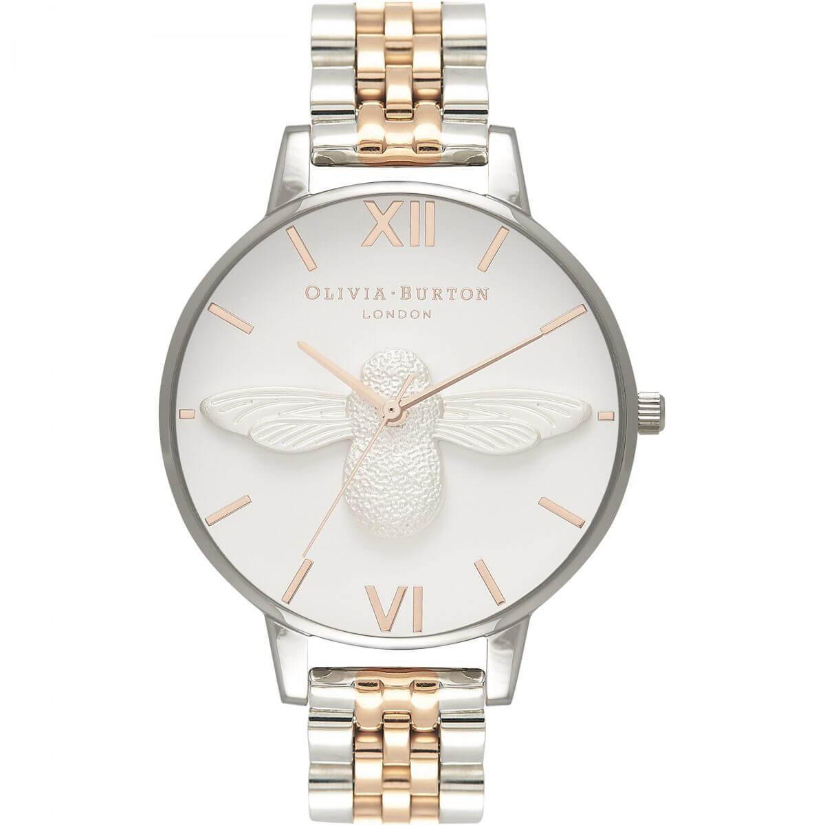 Montre Femme Olivia Burton 3D Bee Rose Gold & Rose Gold And Silver OB16AM156 - PRECIOVS