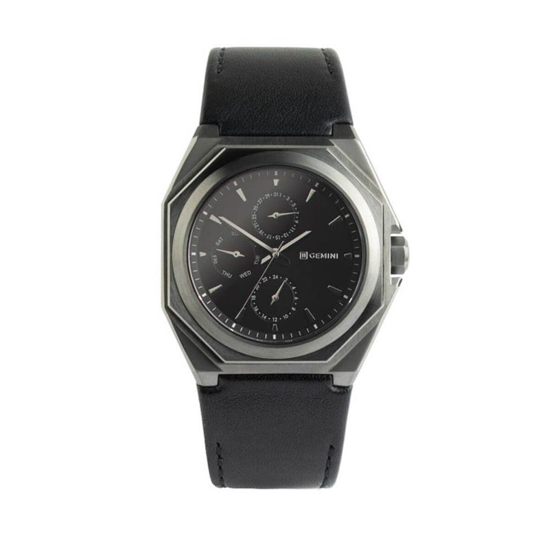 Montre Gemini Lux Leather Black - PRECIOVS