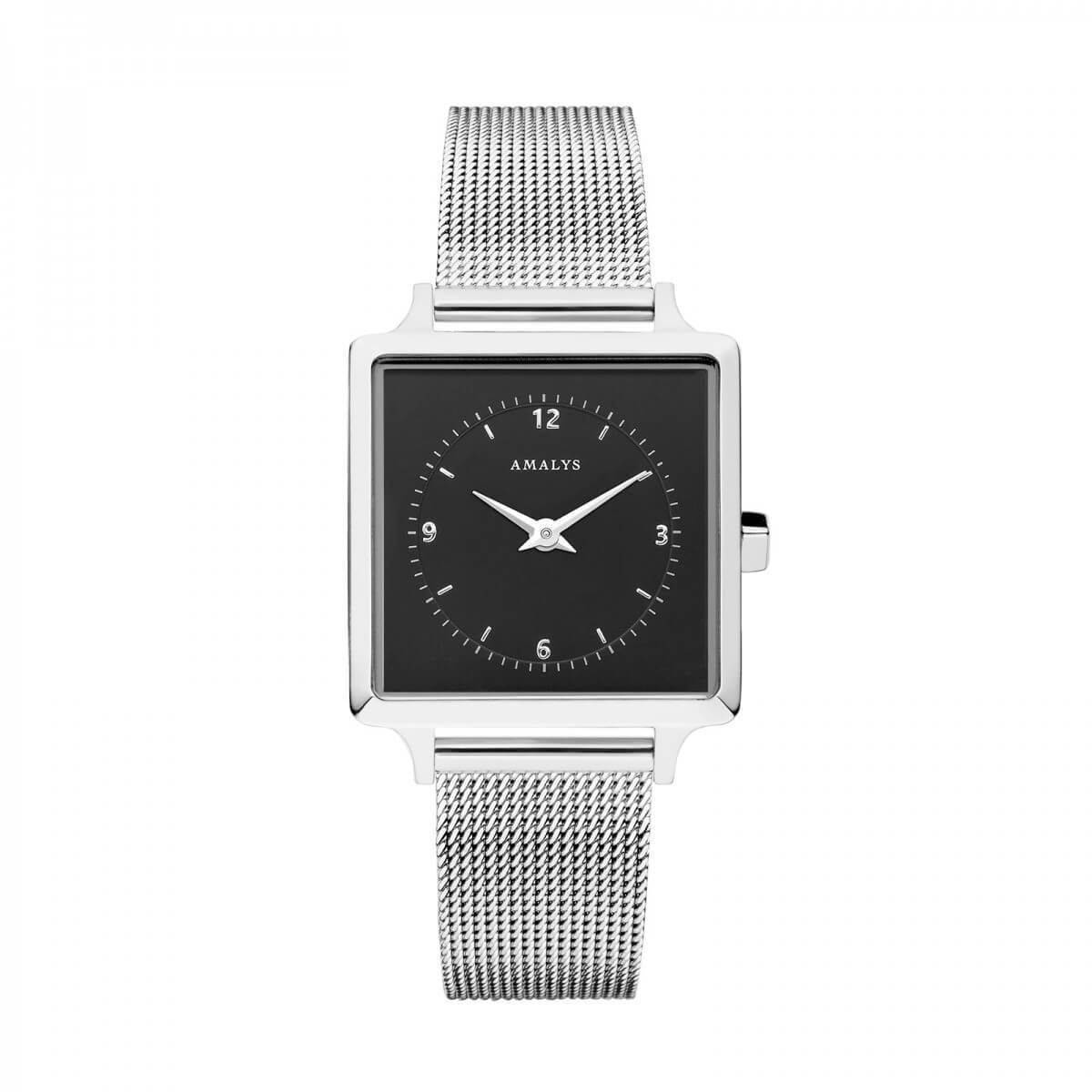 Montre Amalys Léa Silver/Black Mesh - PRECIOVS