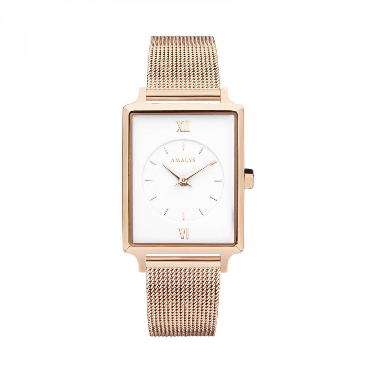 Montre Amalys Louise Mesh Rose Gold/White - PRECIOVS