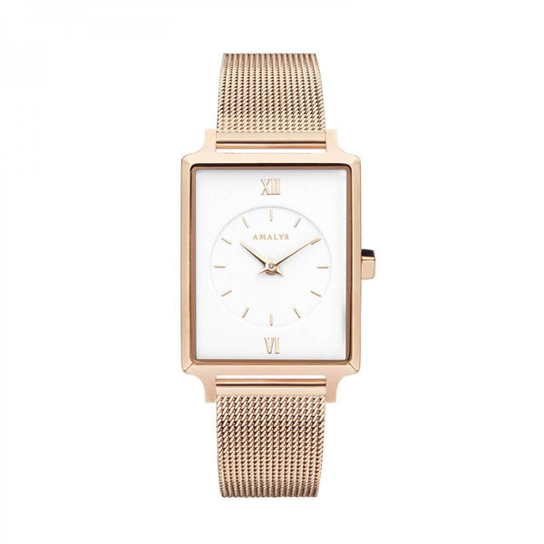 Montre Amalys Louise Mesh Rose Gold/White - PRECIOVS