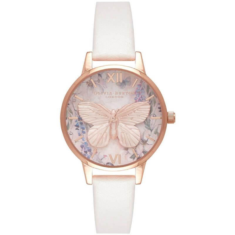 Montre Olivia Burton Glasshouse Butterfly Vegan Blush & Rose Gold OB16GH07 - PRECIOVS