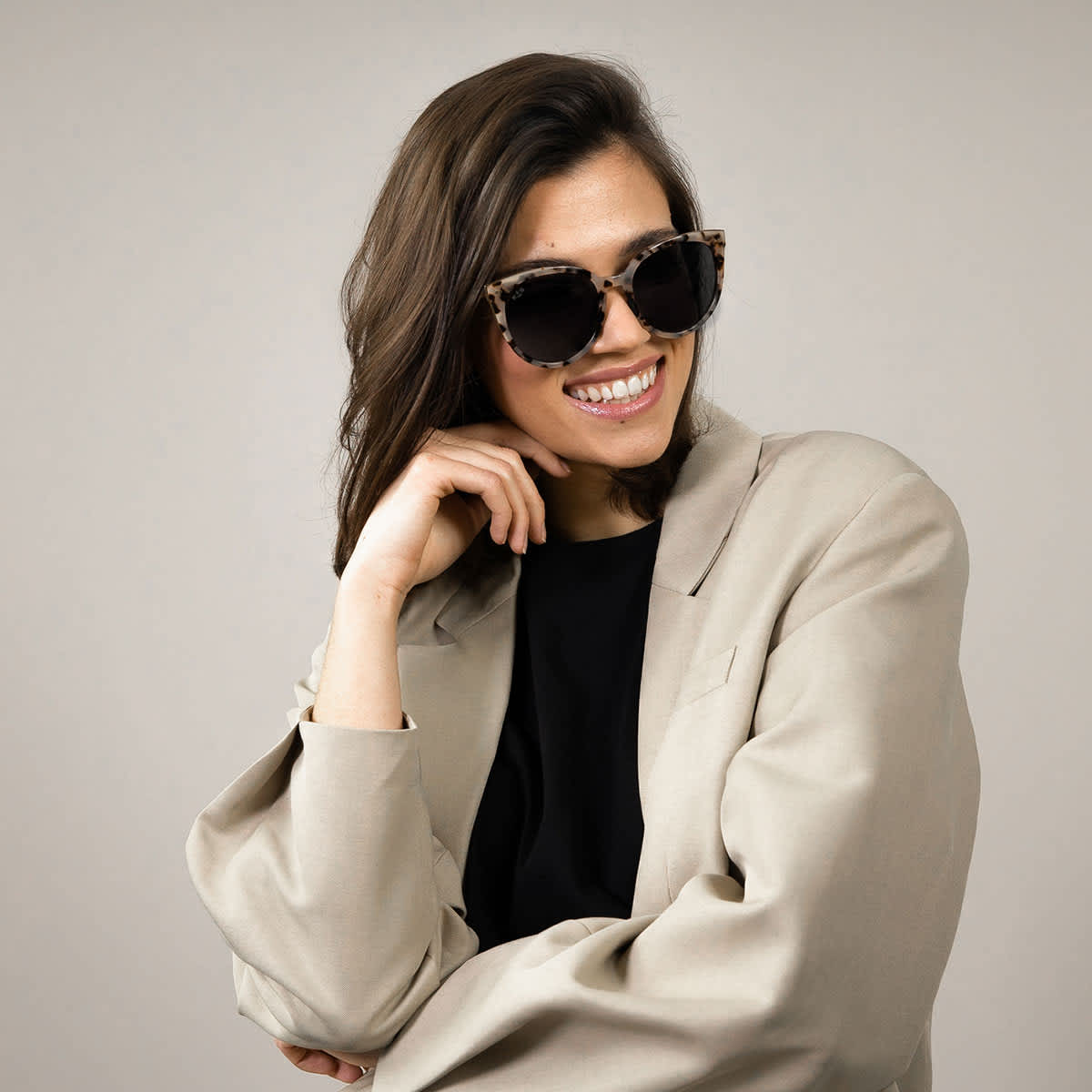 Lunettes de Soleil Kapten & Son Manhattan Sand Tortoise Black - PRECIOVS