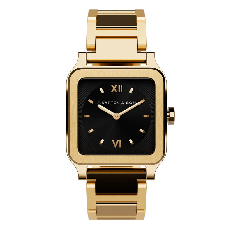 Montre Kapten & Son Tresor Gold Black Bold Steel - PRECIOVS