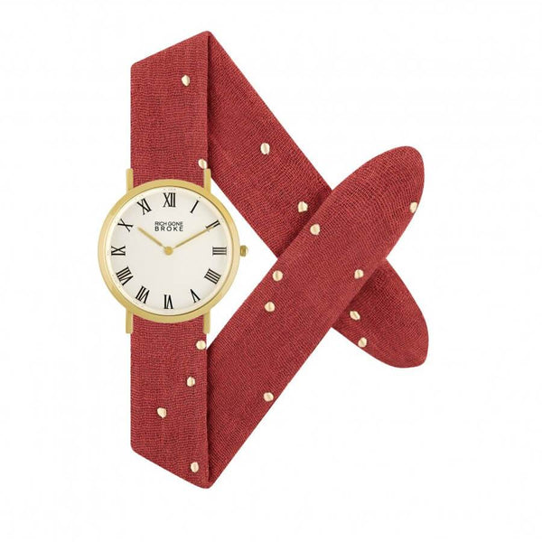 Montre RICH GONE BROKE Gold Marcel Red Studded - PRECIOVS