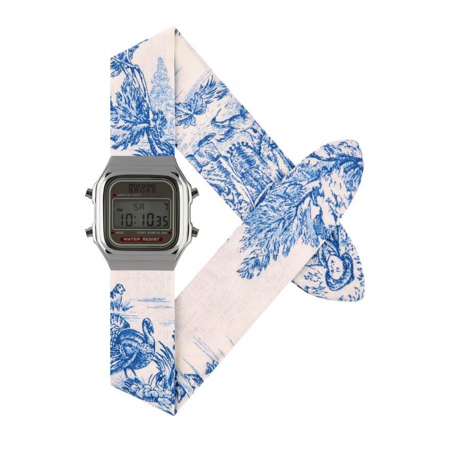 Montre RICH GONE BROKE Silver Digital Blue Jouy - PRECIOVS
