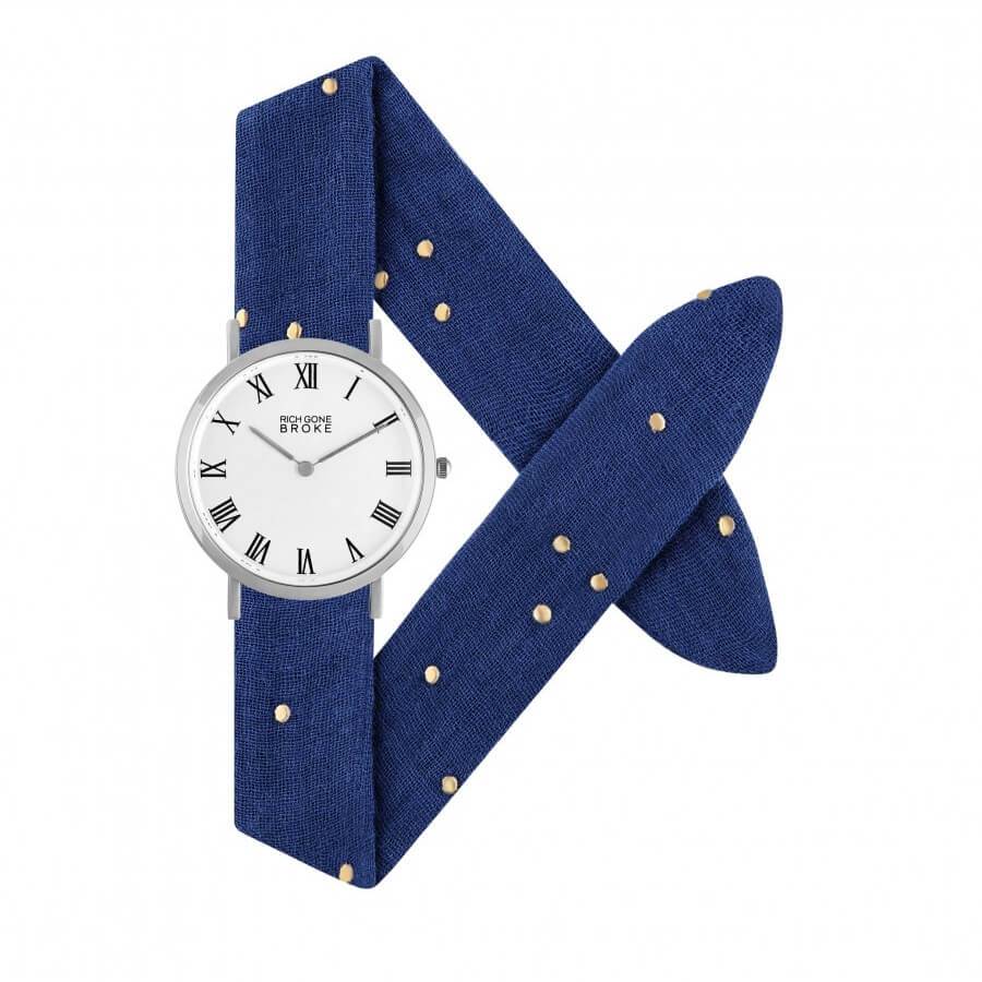 Montre RICH GONE BROKE Silver Marcel Shiny Blue - PRECIOVS