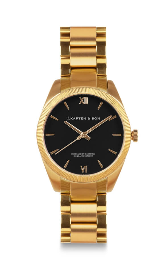 Montre Kapten & Son Crush Gold Black Steel - PRECIOVS