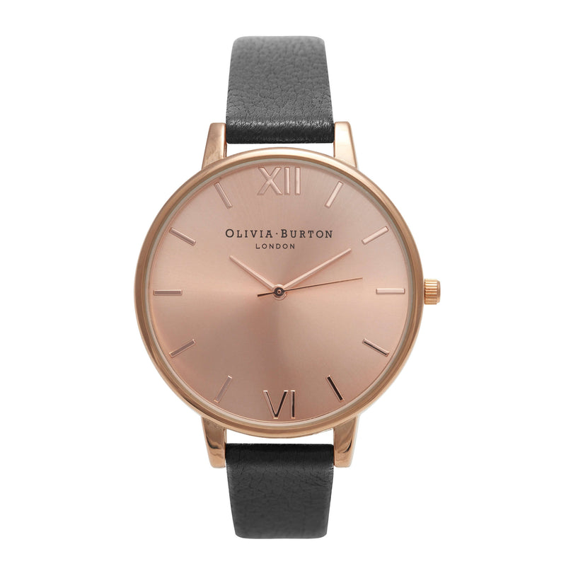 Montre Olivia Burton Big Dial Black & Rosegold - PRECIOVS